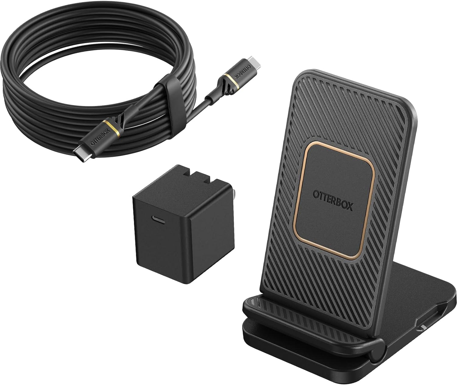 OtterBox Folding Wireless Charging Stand 15W - Twilight Black (New)