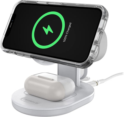 OtterBox 3-in-1 Wireless Magsafe Charging Station 2.0 - Lucid Dreamer (White) (New)