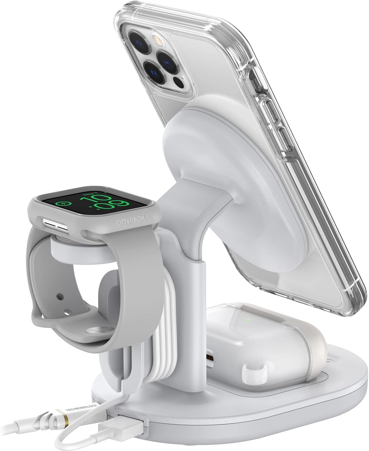 OtterBox 3-in-1 Wireless Magsafe Charging Station 2.0 - Lucid Dreamer (White) (New)