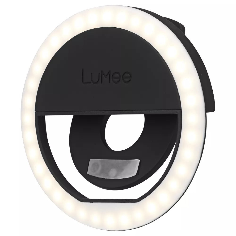 LuMee Studio Clip Light - Portable and Rechargeable LED Ring Light - Black (New)