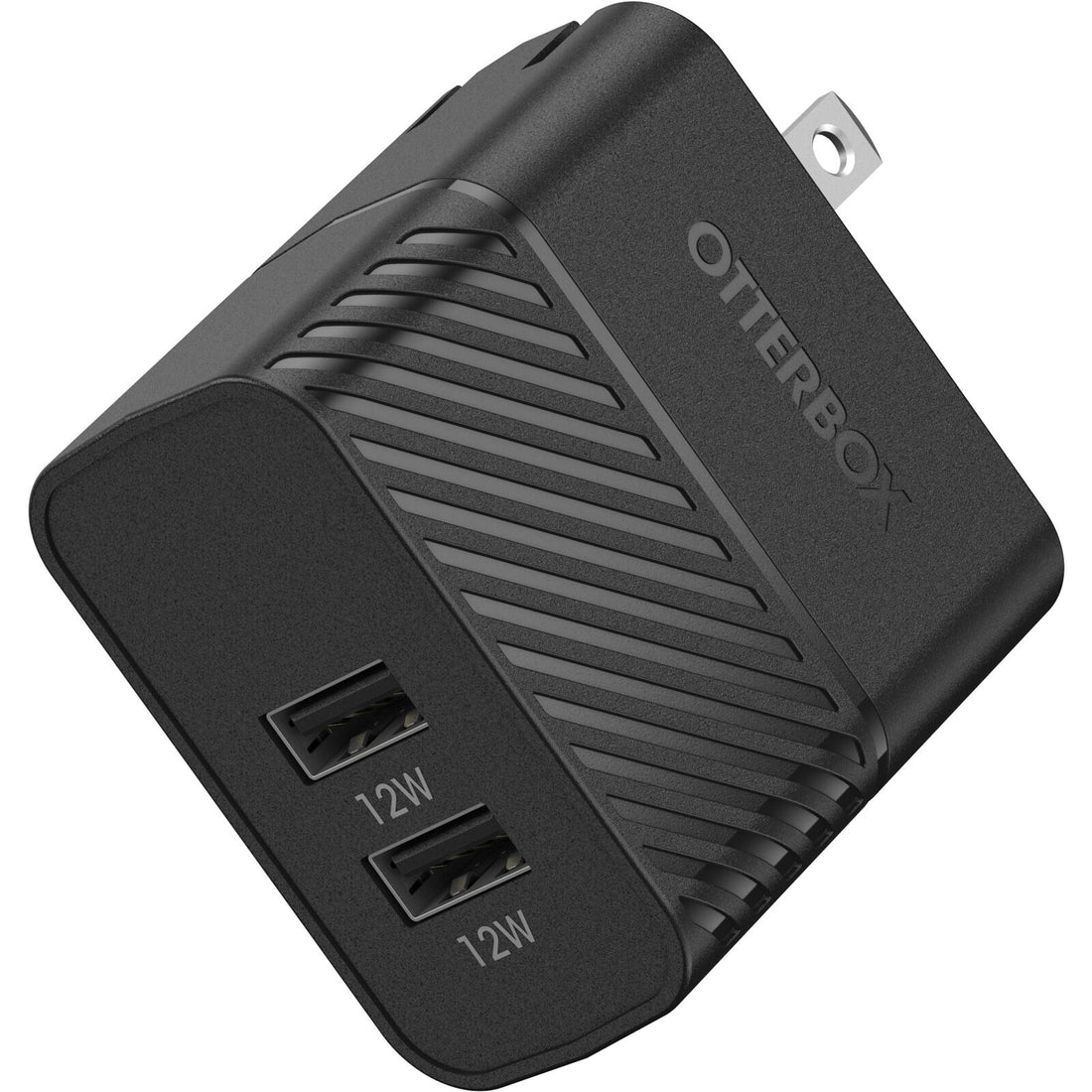 OtterBox USB-A Dual Port Wall Charger, 24W Combined - Black (New)