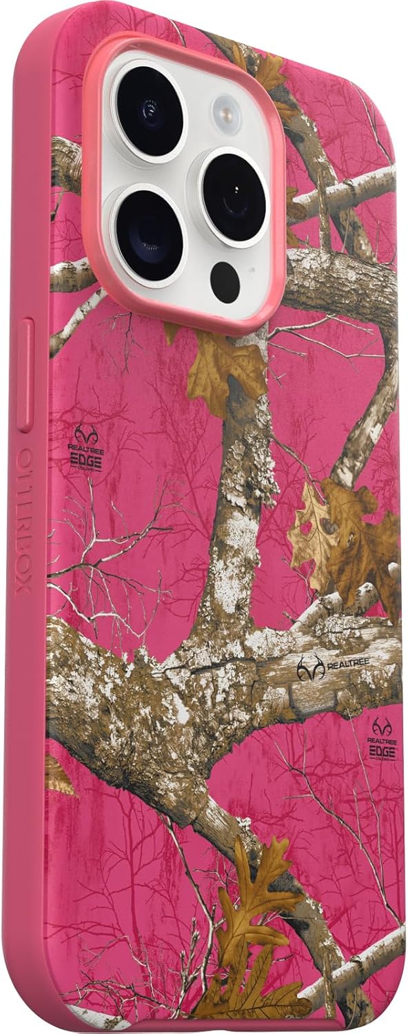 OtterBox SYMMETRY SERIES Case for iPhone 15 Pro - Realtree Flamingo Pink (Camo) (Certified Refurbished)