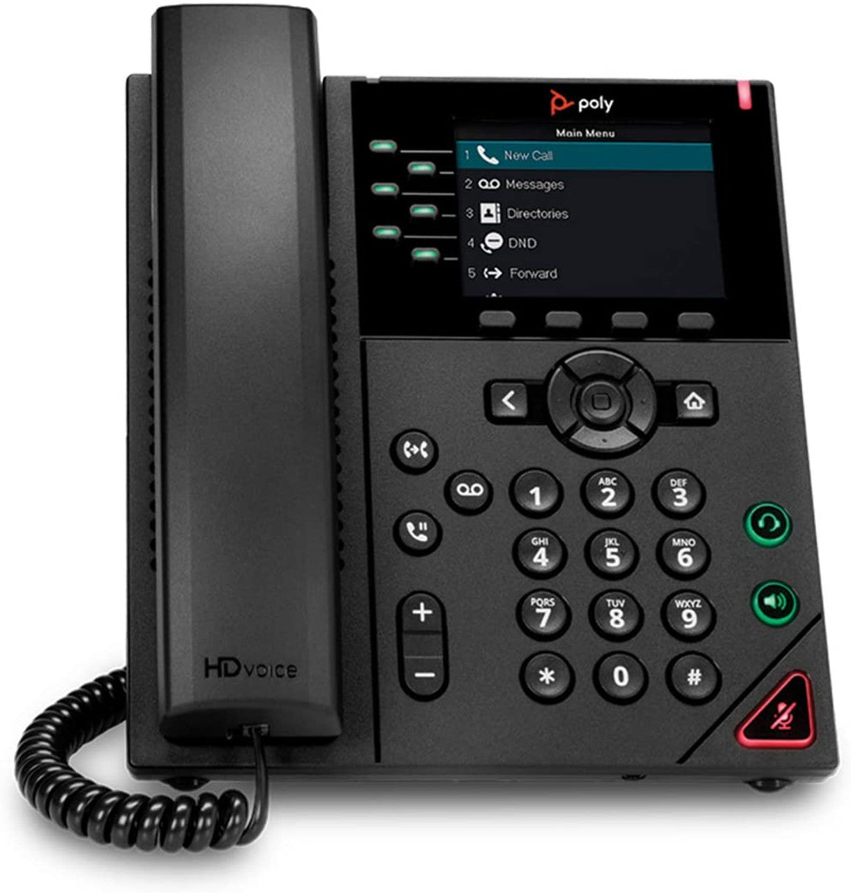 Polycom VVX 350 Business Six-line, Mid-Range IP Desk Phone with Color Display (New)