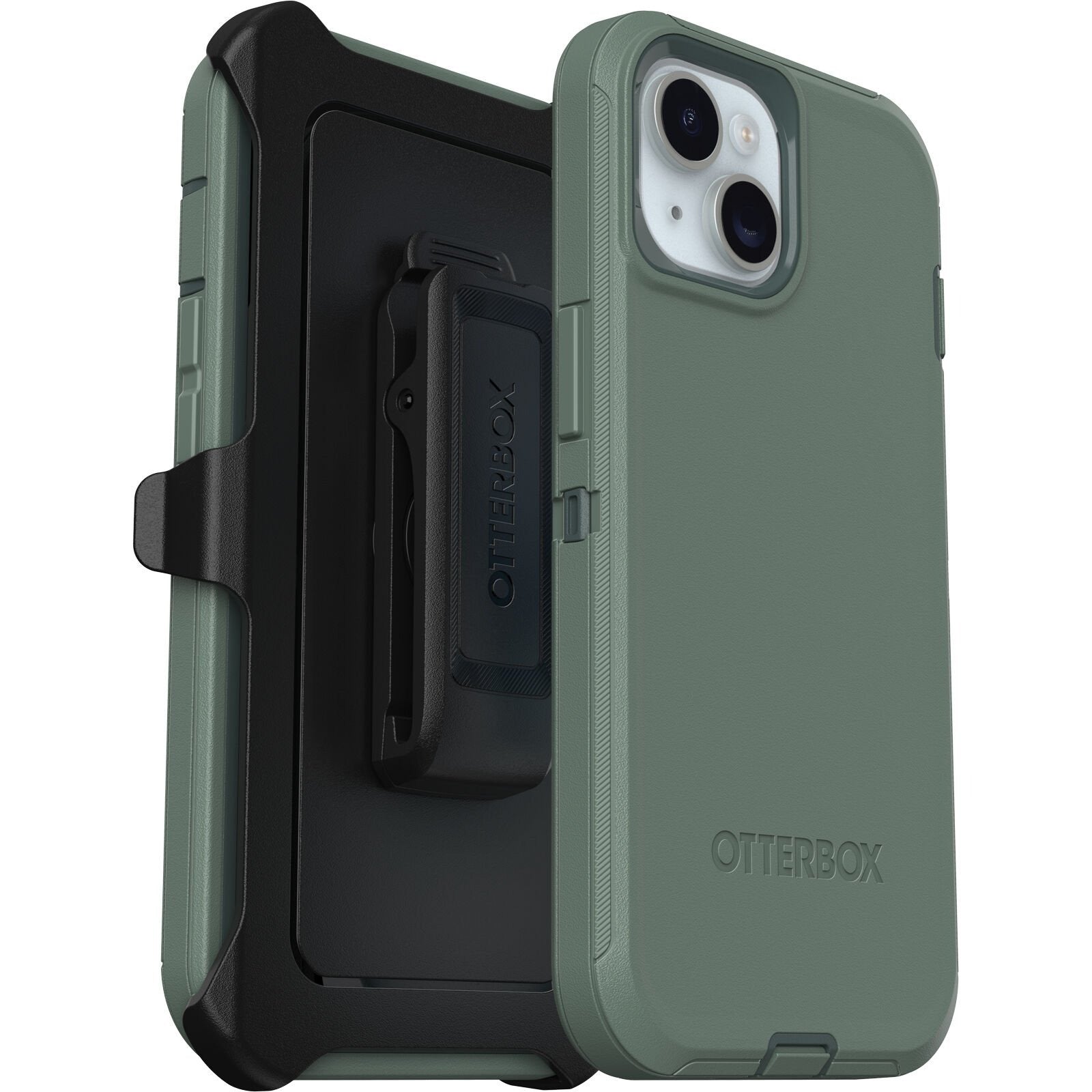 OtterBox DEFENDER SERIES Case for iPhone 15, 14, & 13 - Forest Ranger (Green) (New)