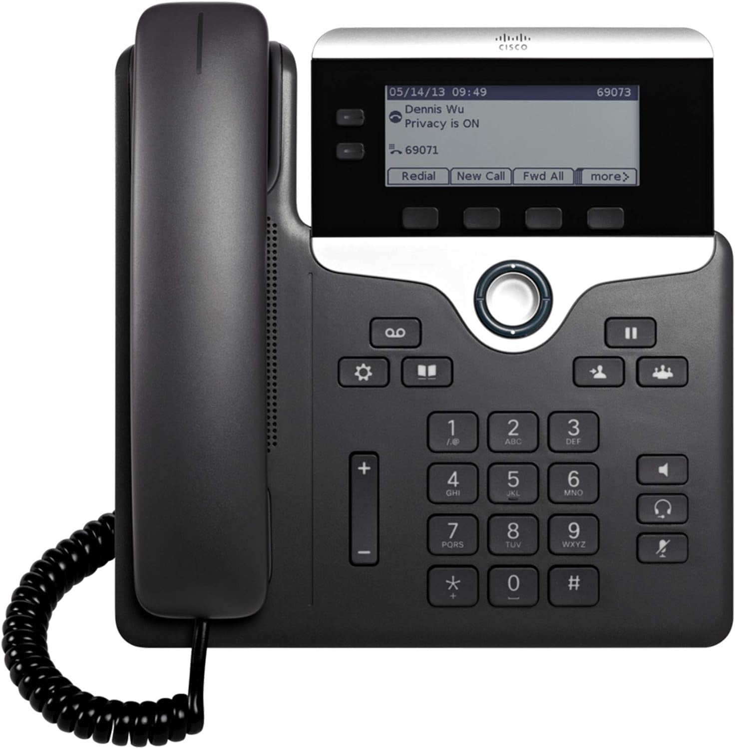 Cisco IP Desk Phone (CP-7821) - Black (Certified Refurbished)