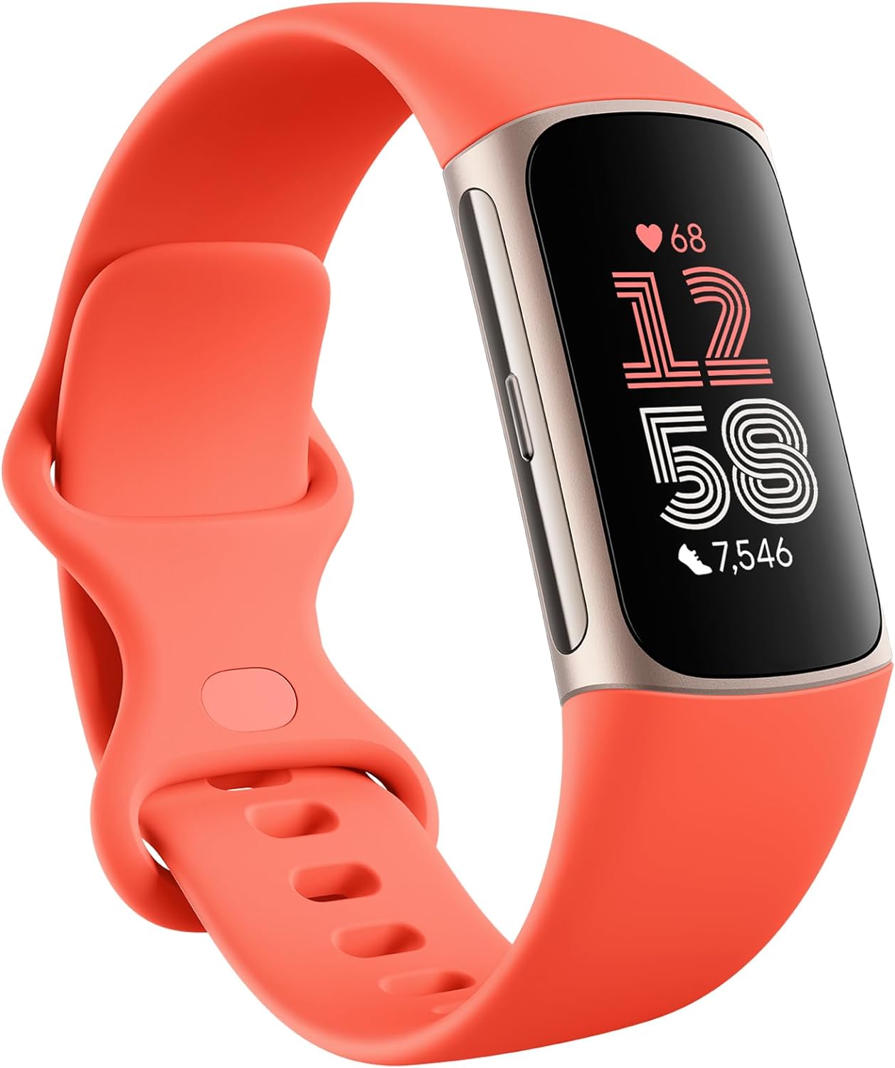 Fitbit Charge 6 Advanced Fitness & Health Tracker - Coral (Renewed)