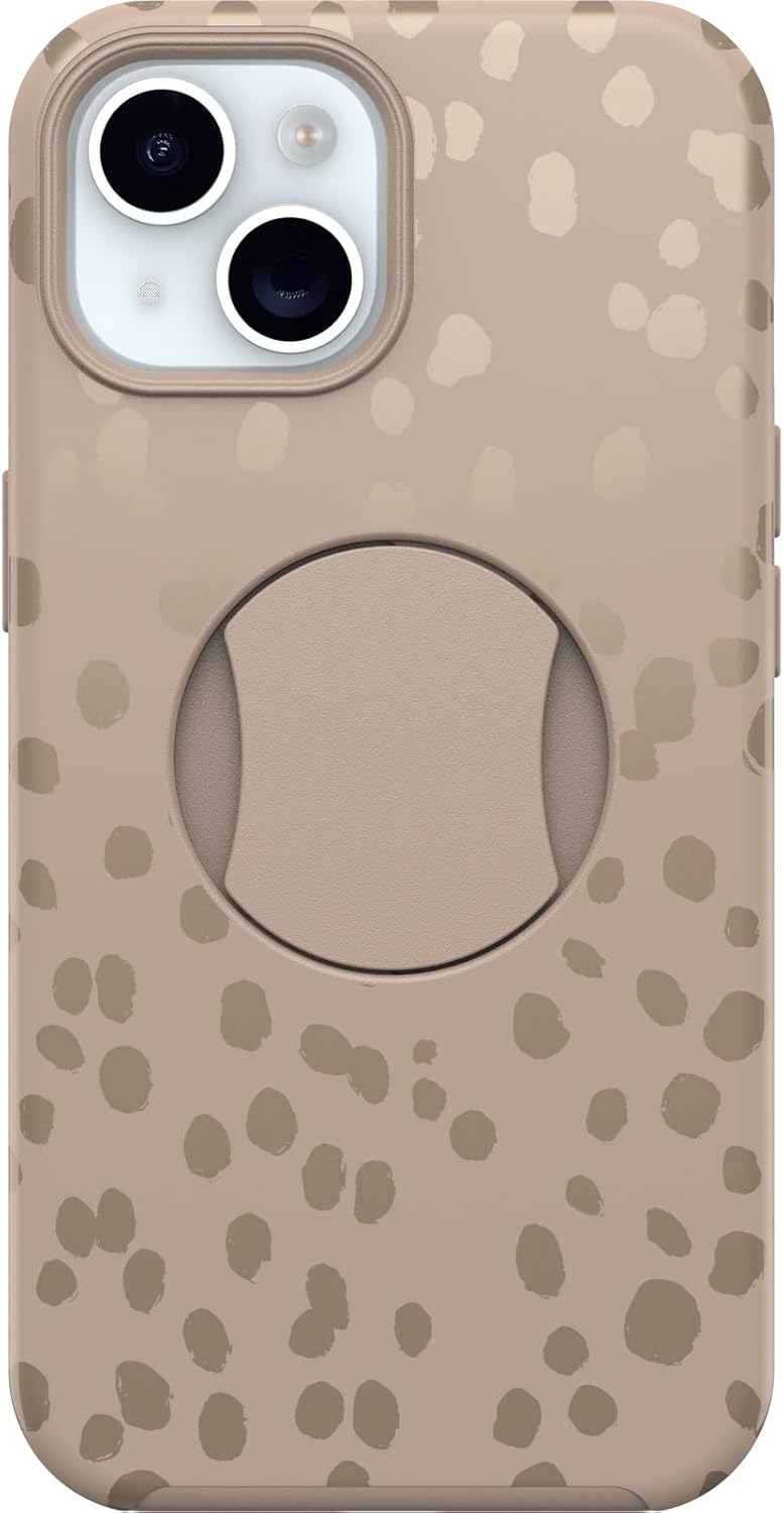 OtterBox OtterGrip SYMMETRY SERIES Case for iPhone 15, 14 and 13 - On The Spot (Brown) (New)