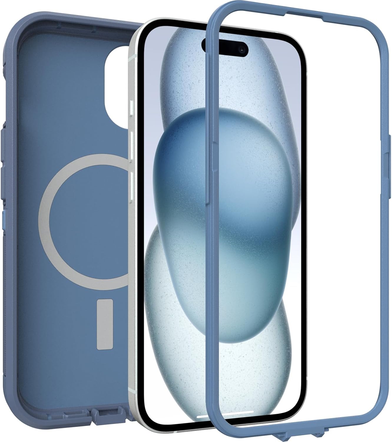 OtterBox DEFENDER SERIES XT case w/MagSafe for iPhone 15 - Baby Blue Jeans (77-92969) - Refurbished