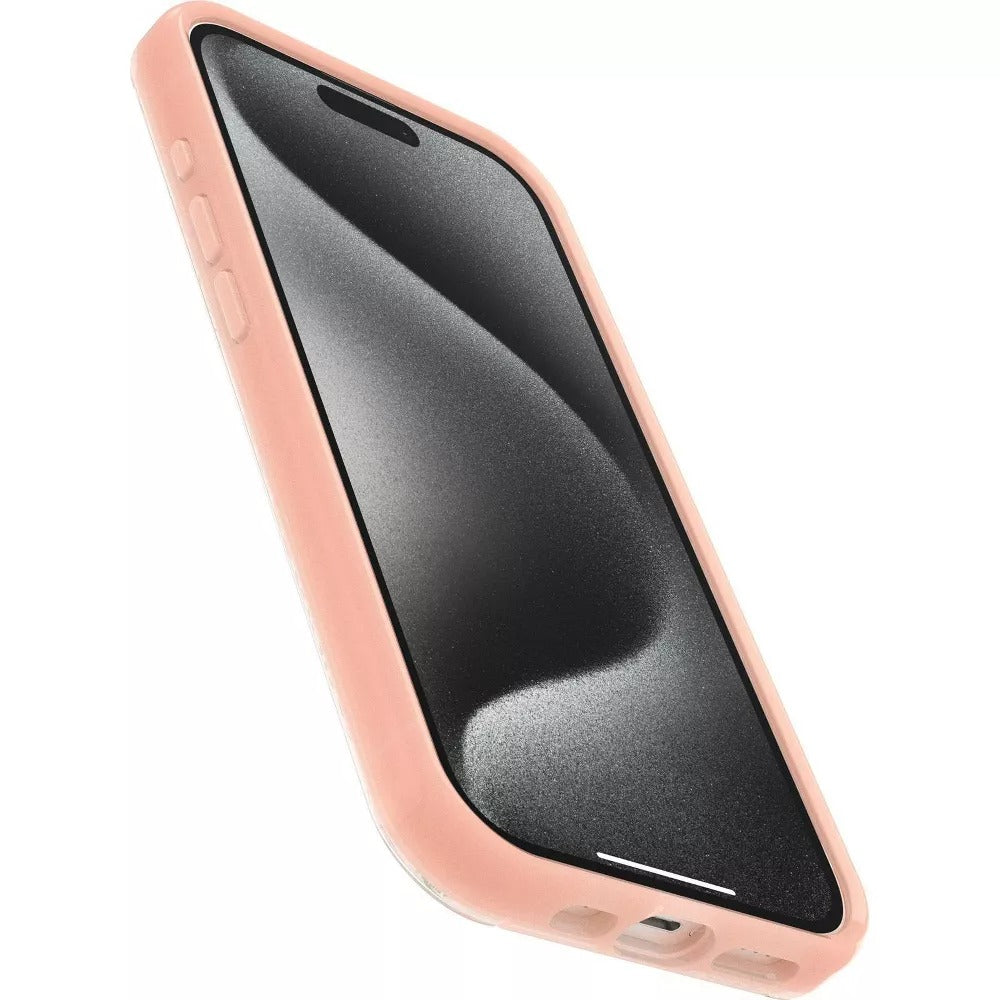 OtterBox SYMMETRY SERIES Clear Case for iPhone 15 Pro - Peachy Bloom (Renewed)