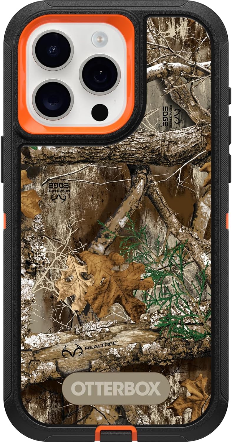 OtterBox DEFENDER SERIES Case for iPhone 15 Pro - Realtree Blaze Edge (Camo Graphic) (Certified Refurbished)