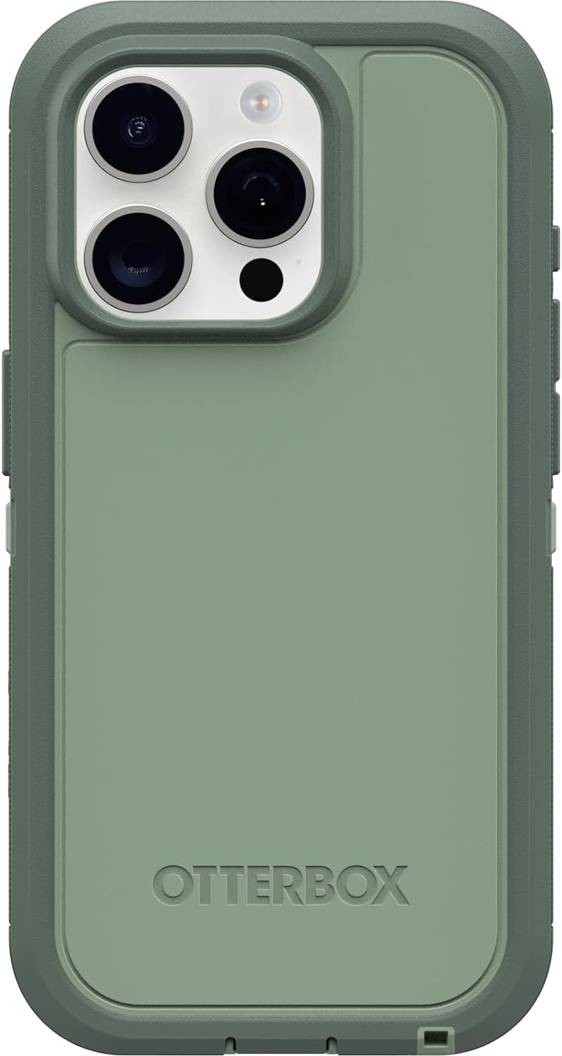 OtterBox DEFENDER SERIES XT Clear Case for iPhone 15 - Emerald Isle (Green) (New)