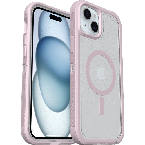 OtterBox DEFENDER SERIES XT Clear for iPhone 15 Plus & 14 Plus - Starry Mountain (Clear/Stardust) (Certified Refurbished)