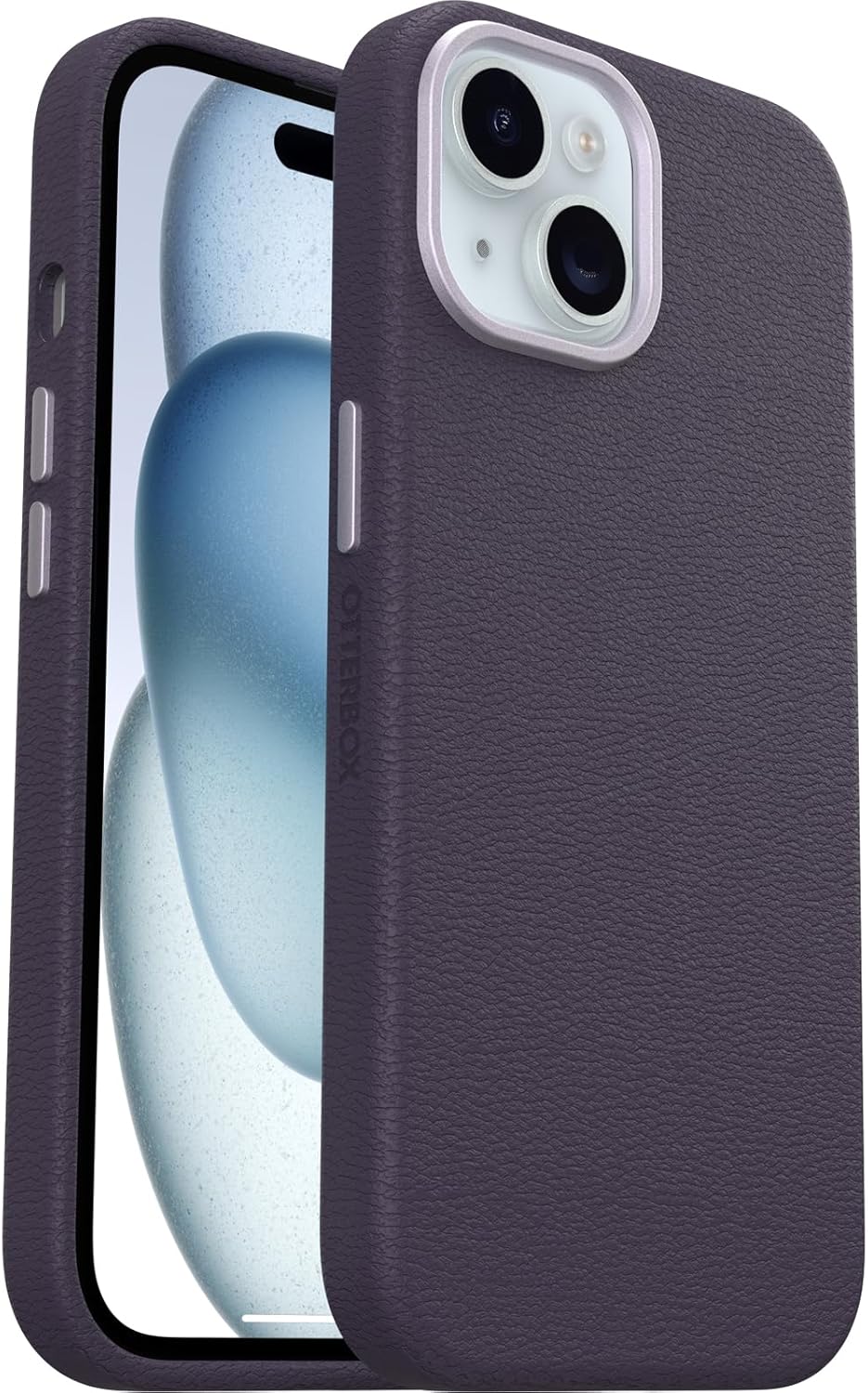 OtterBox SYMMETRY SERIES Cactus Leather Case for iPhone 15 - Plum Luxe (Purple) (New)