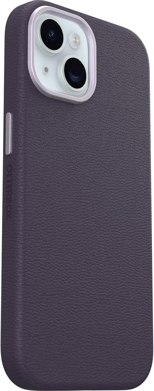 OtterBox SYMMETRY SERIES Cactus Leather Case for iPhone 15 - Plum Luxe (Purple) (New)