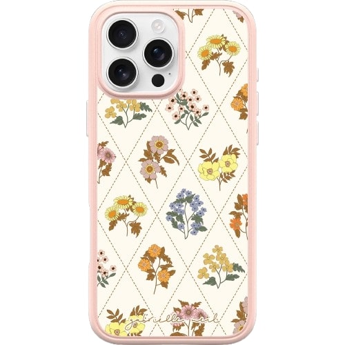 OtterBox SYMMETRY SERIES Gabrielle Neil Collection Case for iPhone 16 Pro Max - Stitched Floral (Pink) (New)