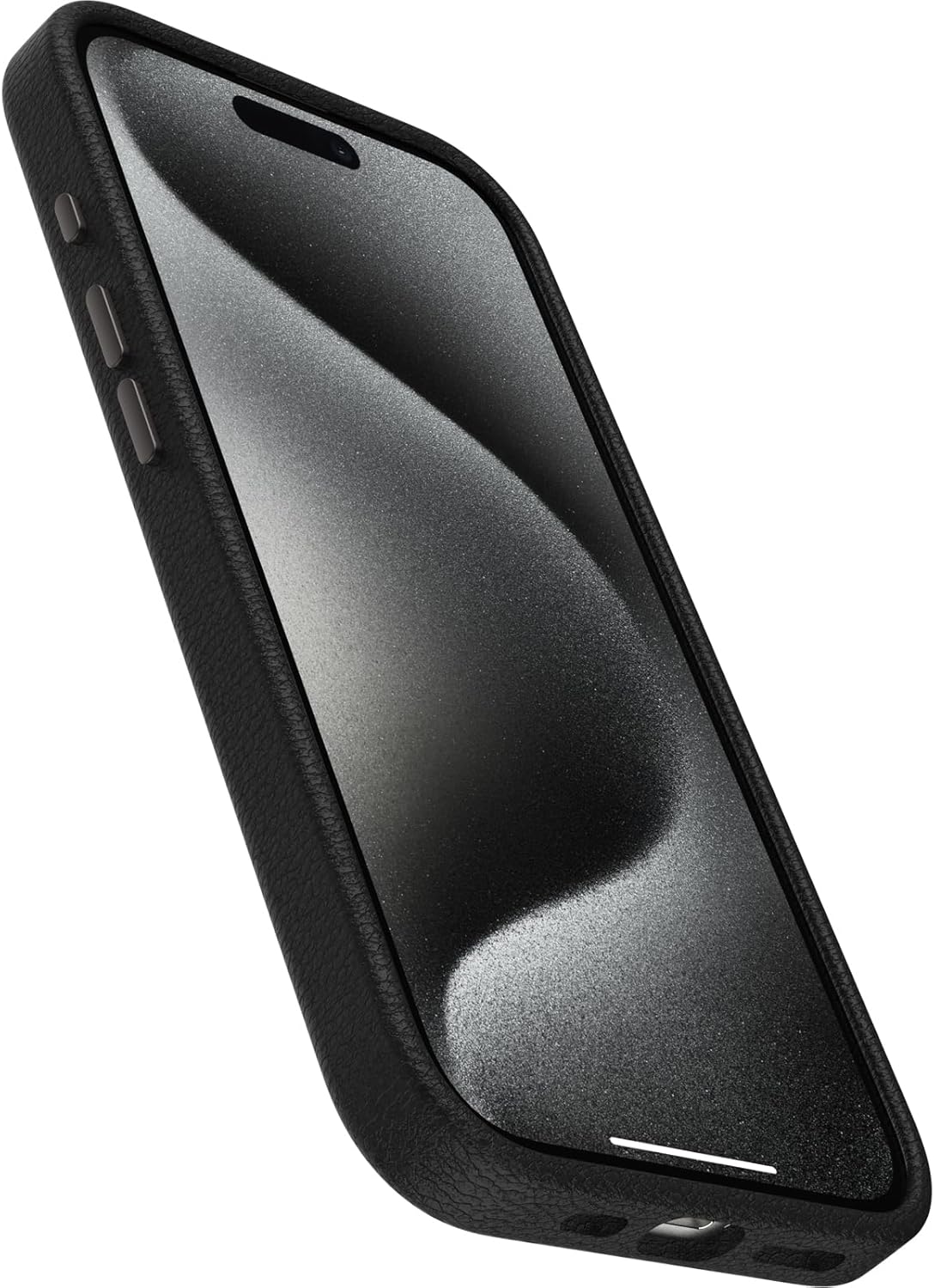 OtterBox SYMMETRY SERIES Cactus Leather Case for iPhone 15 Pro Max - Noir Ash (Black) (New)