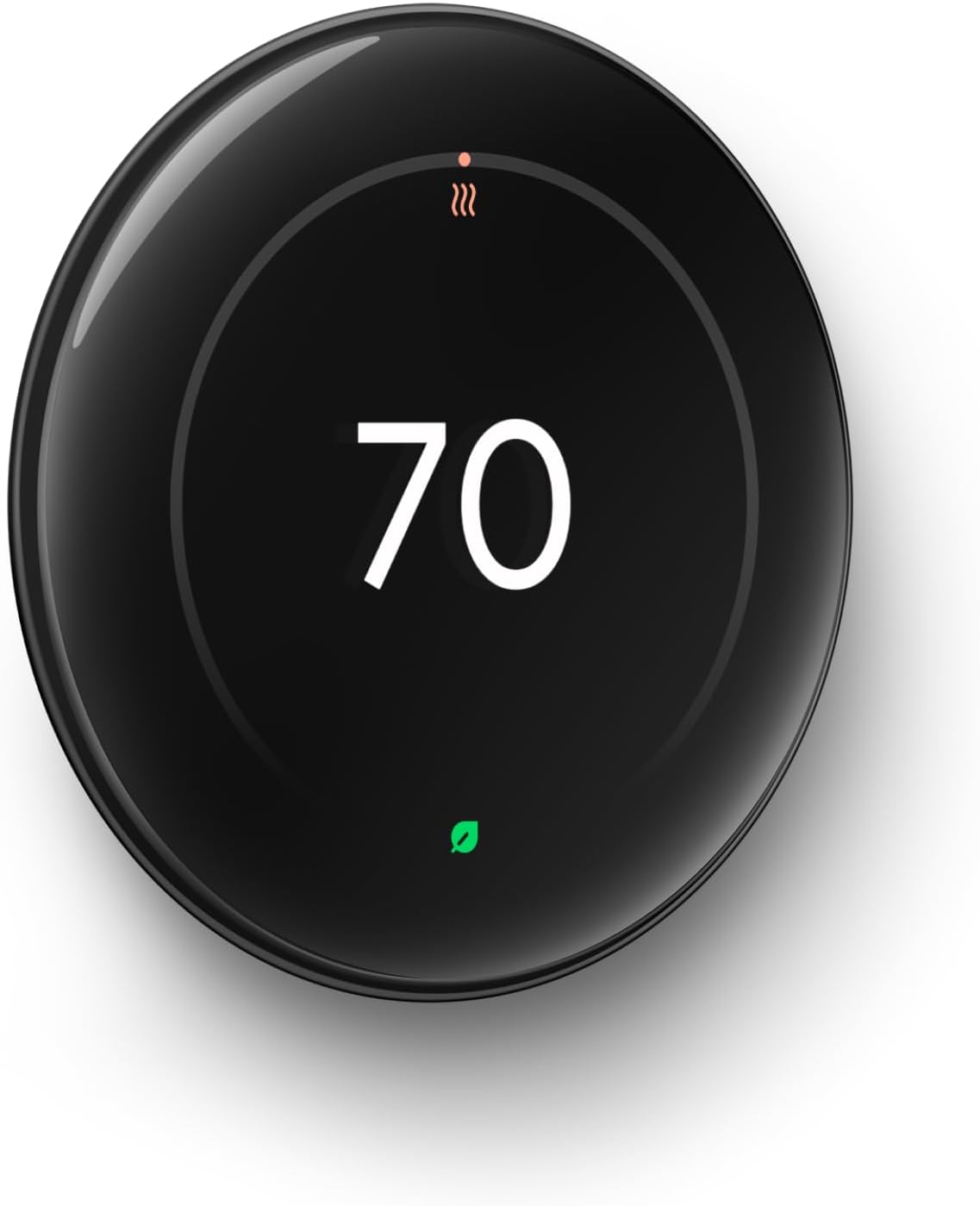Google Nest Thermostat (4th Gen) + Temp Sensor (2nd Gen) - Polished Obsidian (Renewed)