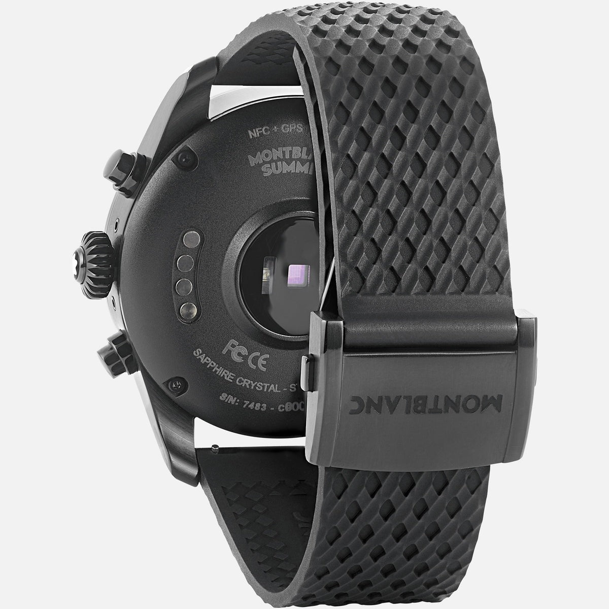 Montblanc Summit 2+ (Wifi + LTE Unlocked) Black Rubber Strap Smartwatch (Renewed)