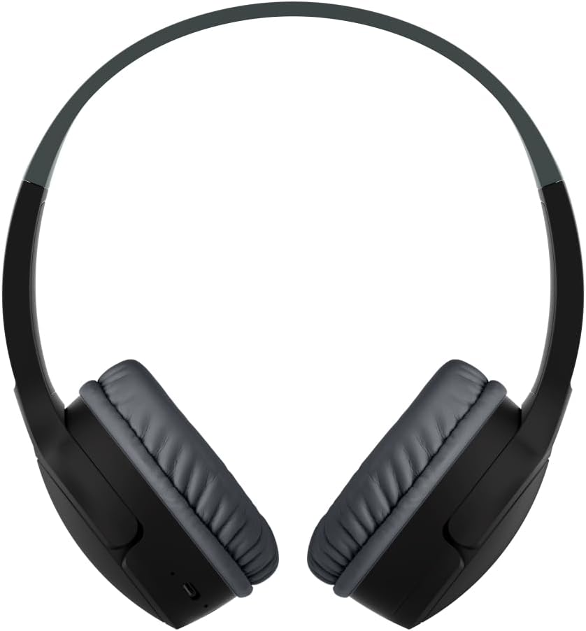 Belkin Kids SoundForm Mini Wireless On-Ear Headphones with USB-C cable - Black (New)