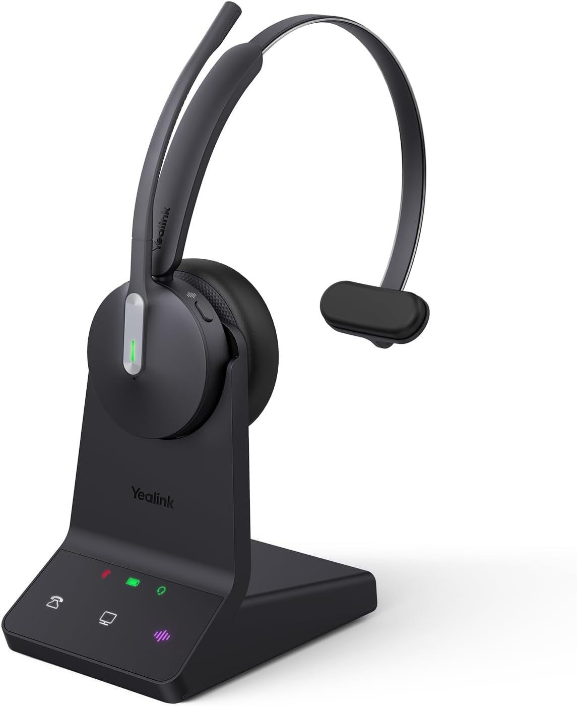 Yealink WH64 DECT & Bluetooth Mono UC 606ft Long Range Wireless Headset  - Black (New)