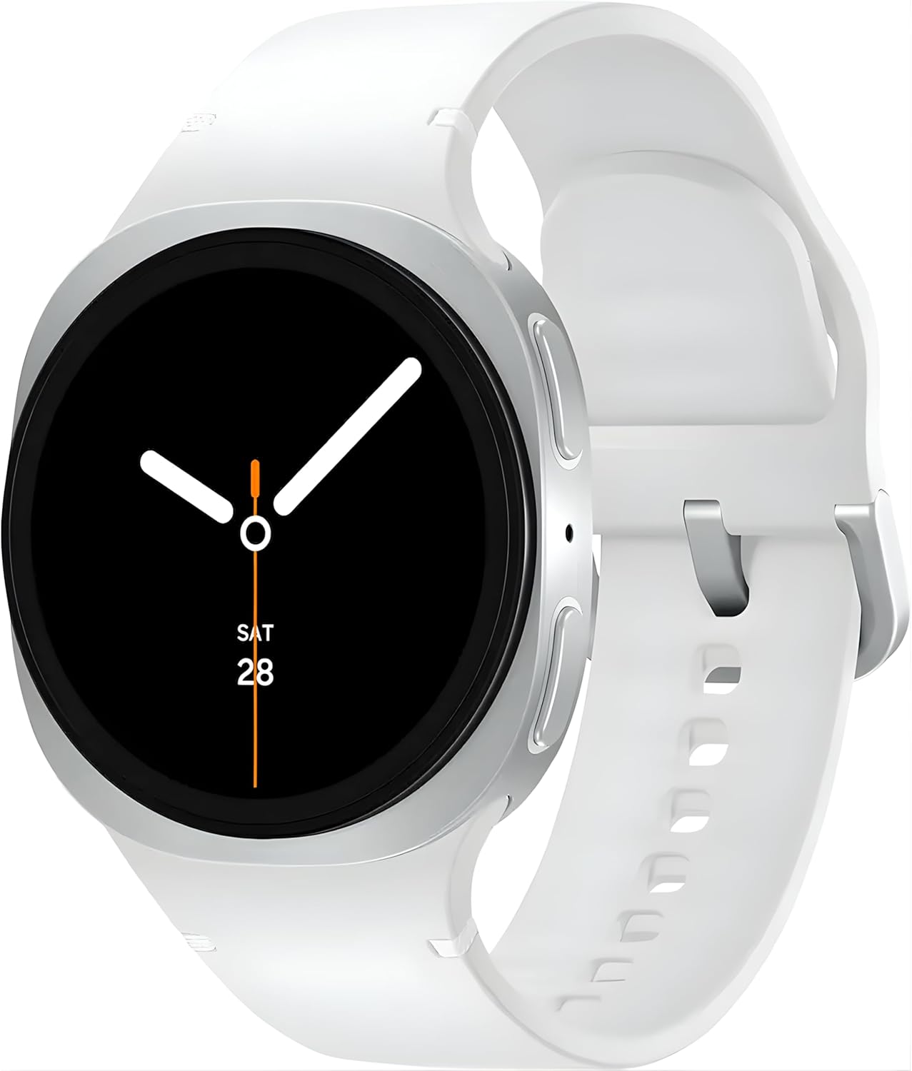 Samsung Galaxy Watch 8 (GPS + LTE) 44MM  Silver Aluminum White Sport Band (New)