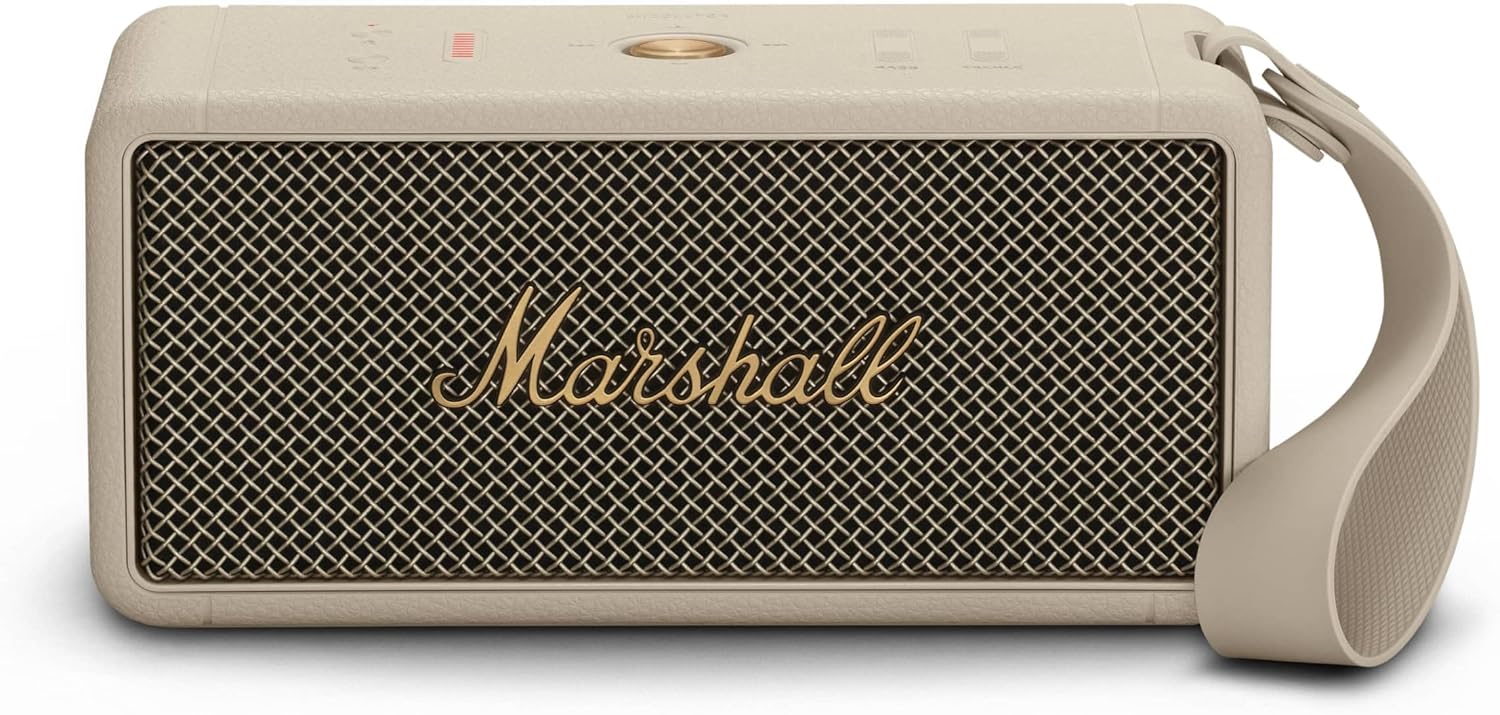 Marshall Middleton Bluetooth Speaker with Waterproof/Dustproof Design - Cream (New)
