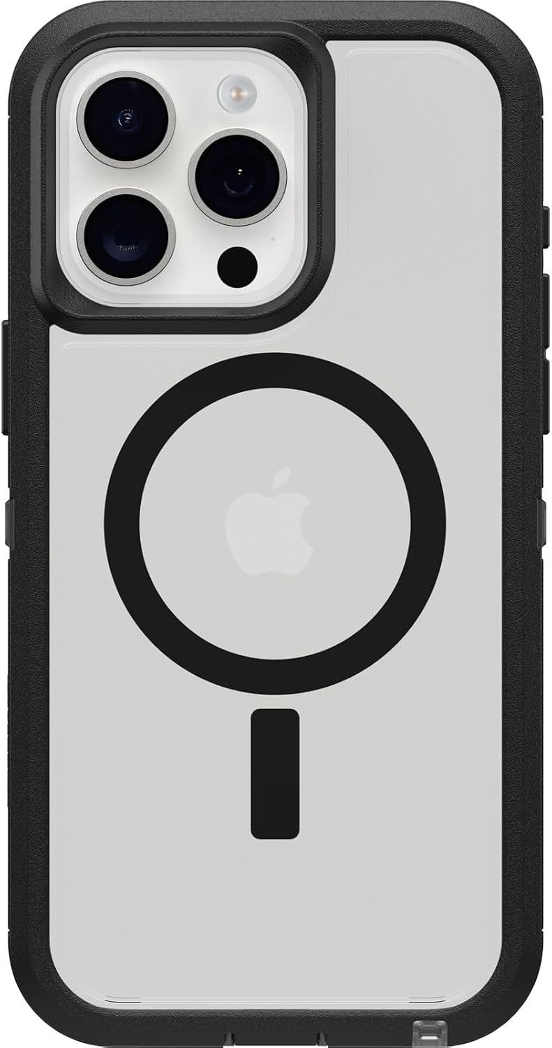 OtterBox DEFENDER SERIES XT Clear Case for iPhone 15 Pro Max - Dark Side (New)