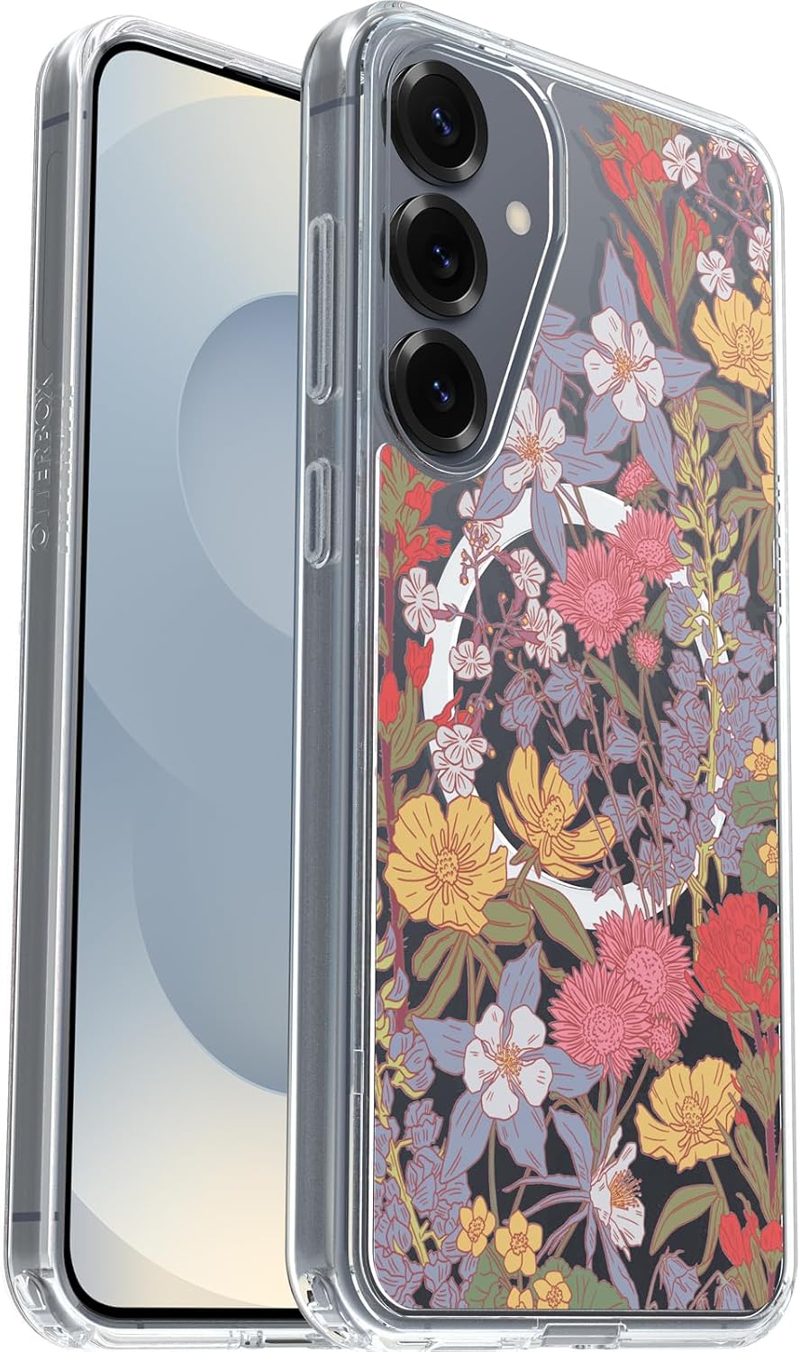 OtterBox SYMMETRY SERIES Clear Case for Galaxy S25+ - Wildflower (Renewed)