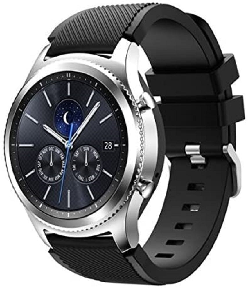 Samsung Gear S3 Classic Bluetooth w/Silver Case &amp; Black Rubber Band (Refurbished)
