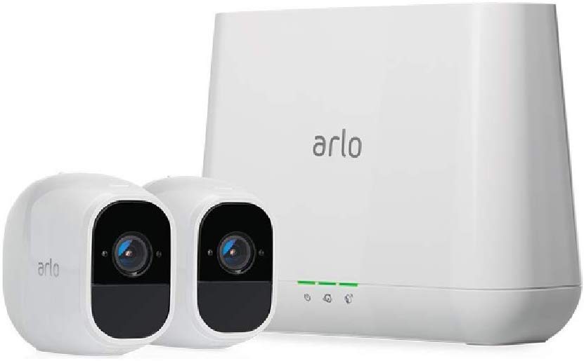 Netgear Arlo Pro 2 - Two Wire-Free HD Security Cameras &amp; Base System - White (Pre-Owned)