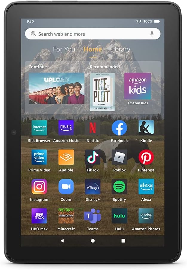 Amazon Fire HD 8 Kids Edition Tablet - 32GB - 8” HD Display (without case)- Black (Pre-Owned)
