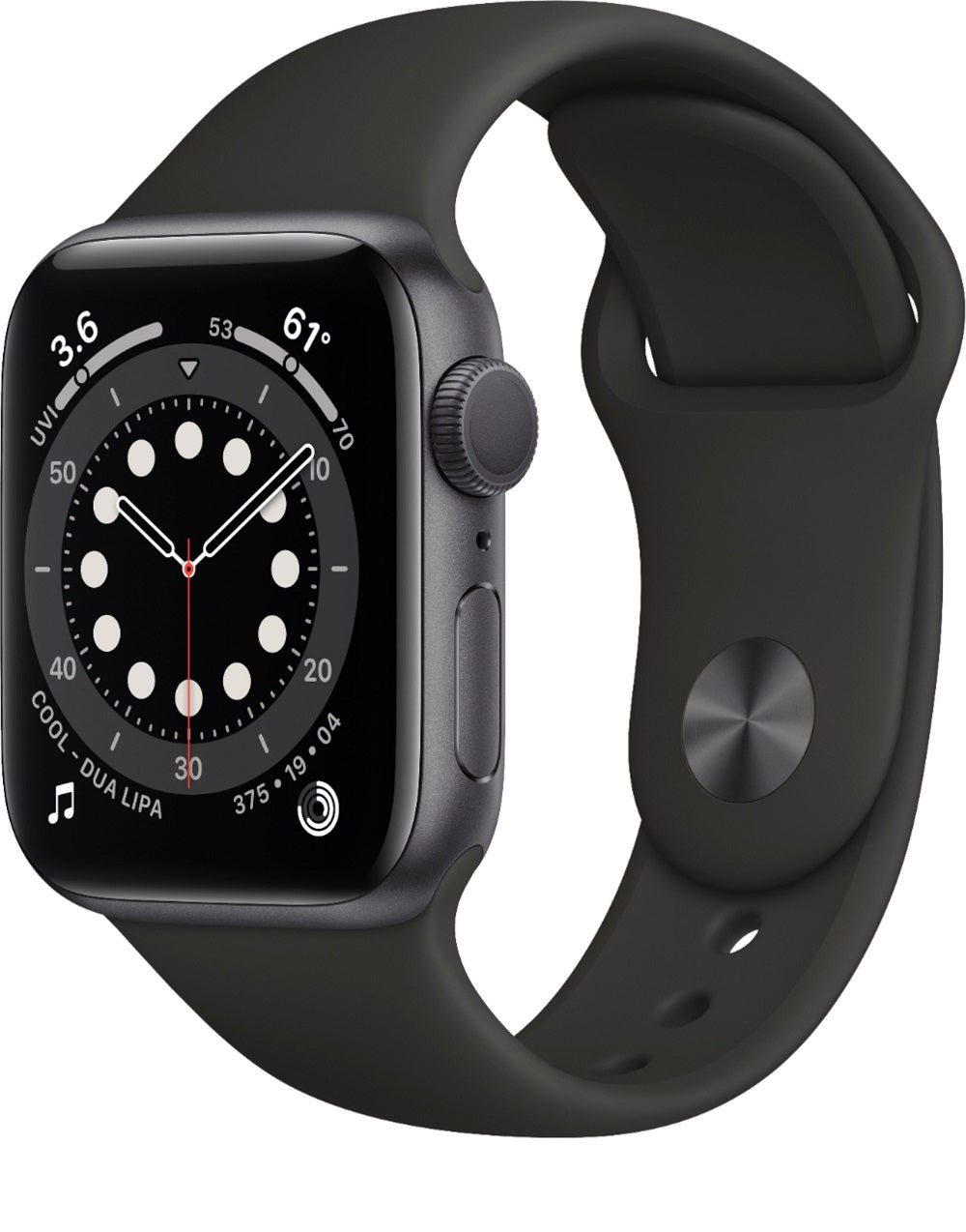 Apple Watch Series 6 GPS w/ 40MM Space Gray Aluminum Case &amp; Black Sport Band (Pre-Owned)