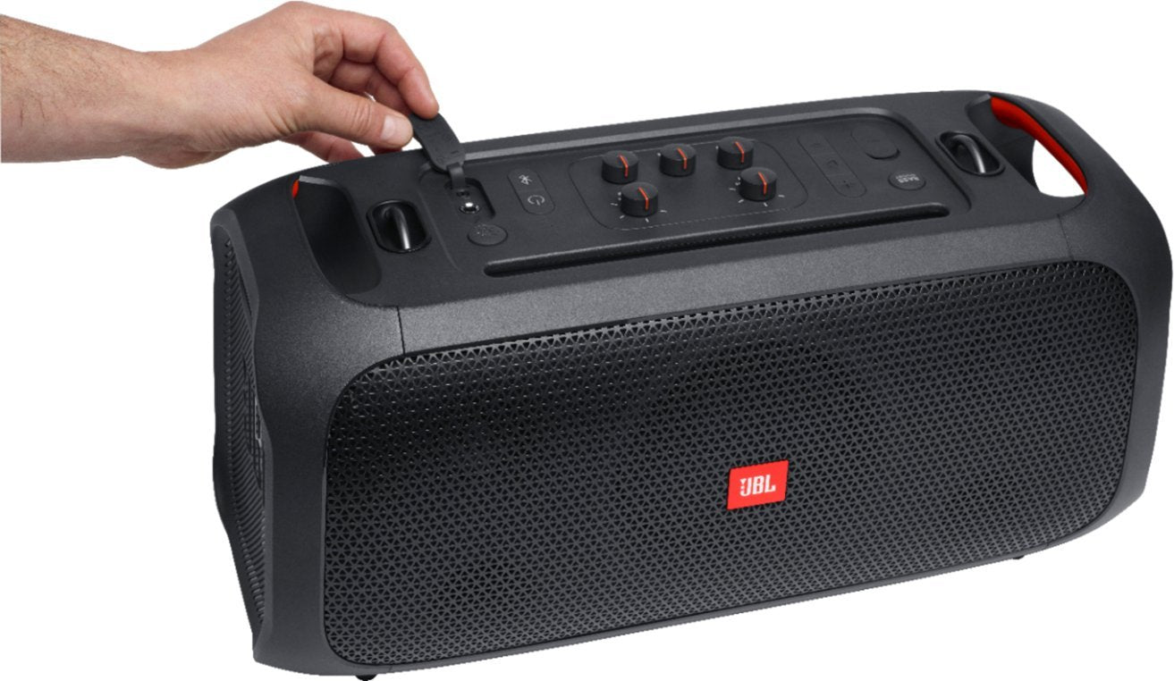 JBL PartyBox On-The-Go Portable Karaoke Party Speaker with Built-in Lights-Black (Pre-Owned)