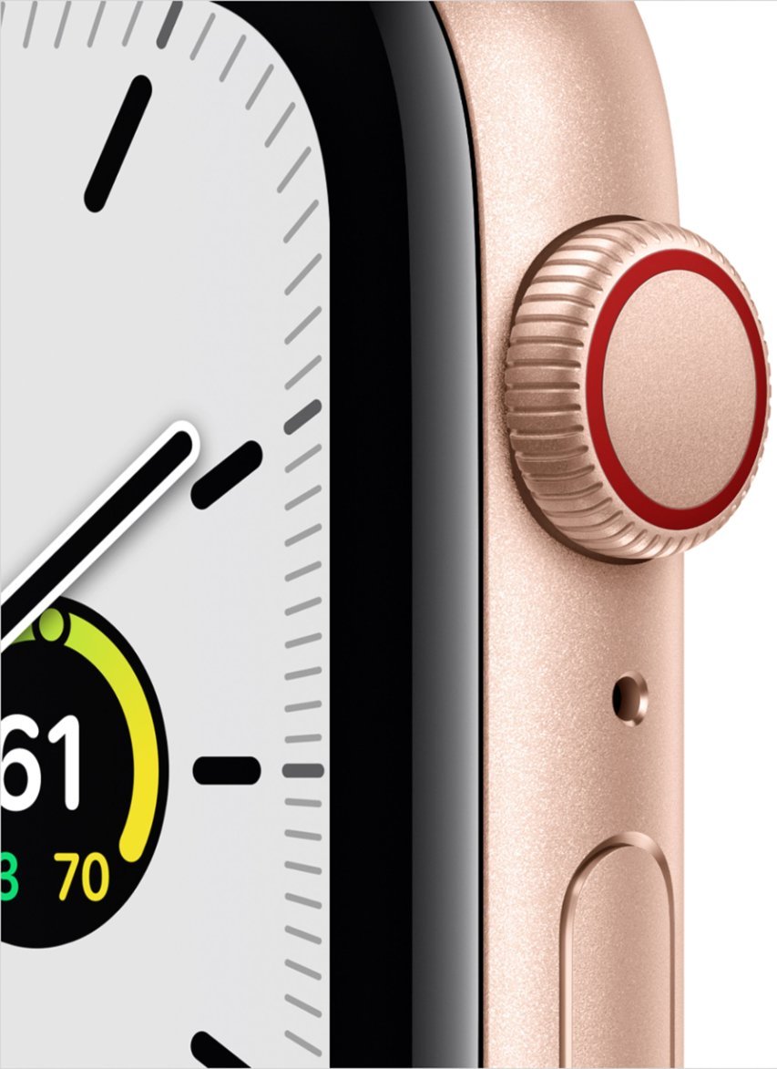 Apple Watch Series SE 1st Gen (2020) 44mm GPS + Cellular - Gold Aluminum Case &amp; Pink Sand Sport Band (Pre-Owned)