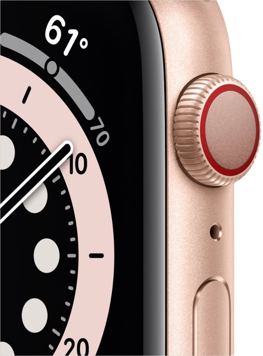 Apple Watch Series 6 (GPS + LTE) 44mm Gold Aluminum Case & Pink Sand Sport Band (Pre-Owned)
