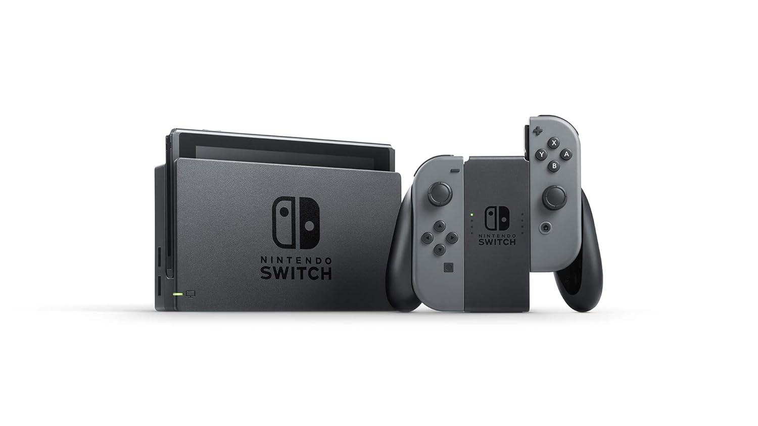 Nintendo Switch Game Console with OEM Gray Joy Cons - Black (Pre-Owned)