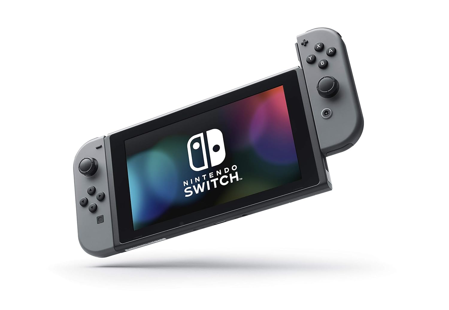 Nintendo Switch Game Console with OEM Gray Joy Cons - Black (Pre-Owned)