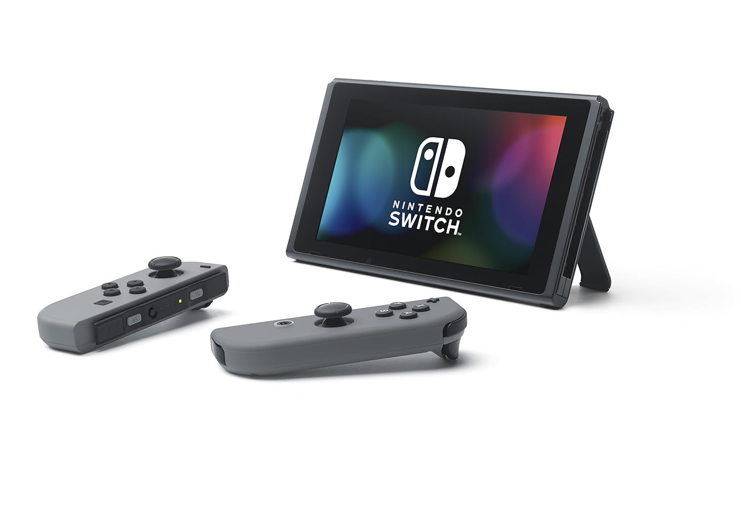 Nintendo Switch Game Console with OEM Gray Joy Cons - Black (Pre-Owned)