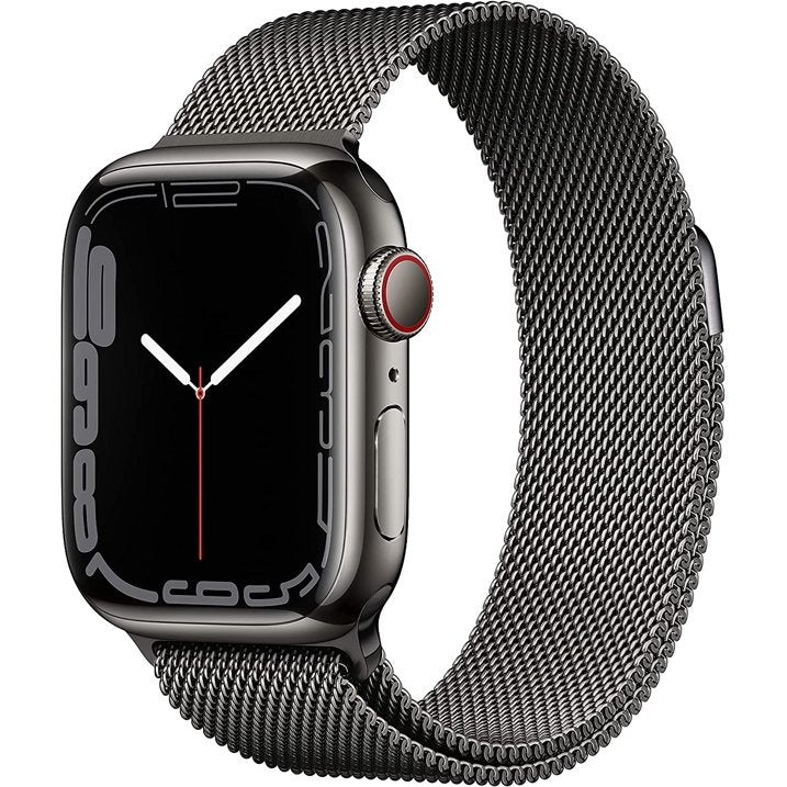Apple Watch Series 7 GPS + LTE 41MM Graphite Stainless Steel Case Milanese Loop (Used)