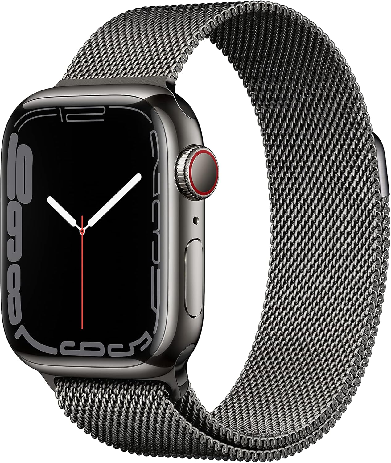 Apple Watch Series 7 (GPS+LTE) 41MM Graphite Stainless Steel Case Milanese Loop (Pre-Owned)