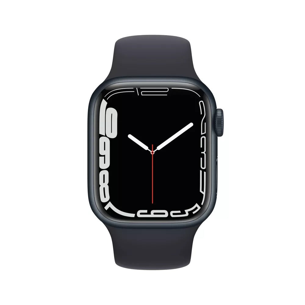 Apple Watch Series 7 (GPS + LTE) 45MM Space Black Titanium Case Black Sport Band (Pre-Owned)