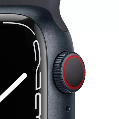 Apple Watch Series 7 (GPS + LTE) 45MM Space Black Titanium Case Black Sport Band (Pre-Owned)