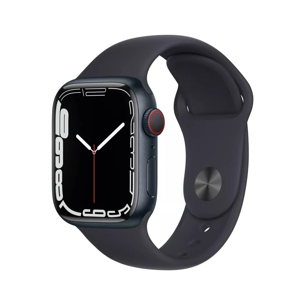 Apple Watch (GPS + LTE) - Series 7 - 45MM Midnight Aluminum Case Midnight Sport Band