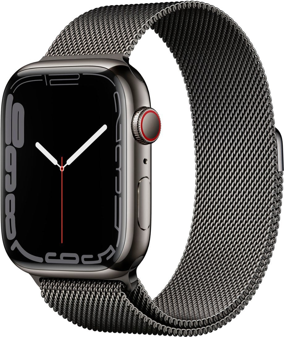 Apple Watch Series 7 (GPS+LTE)45mm Graphite Stainless Steel Case & Milanese Loop (Certified Refurbished)