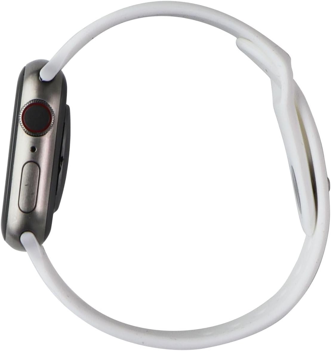 Apple Watch Series 7 (GPS + LTE) 45MM Silver Titanium Case White Sport Band (Used)