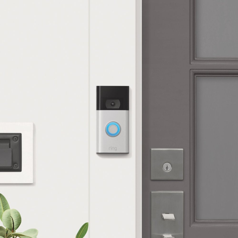 Ring Video Doorbell 3 with Improved Motion Detection and Wifi - Satin Nickel (Pre-Owned)