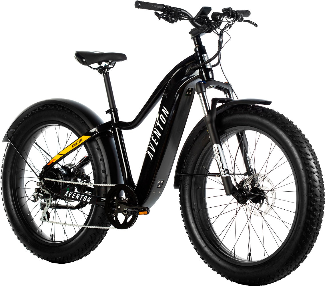 Aventon Aventure Step-Over Ebike w/45-Miles Max Range - Medium - Fire Black (New, Open Box) (New)