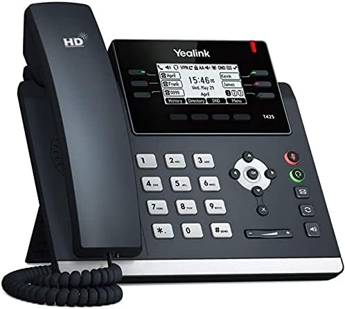 Yealink SIP-T42S IP Phone, 2.7-Inch Graphical Display Dual-Port Gigabit Ethernet (Refurbished)