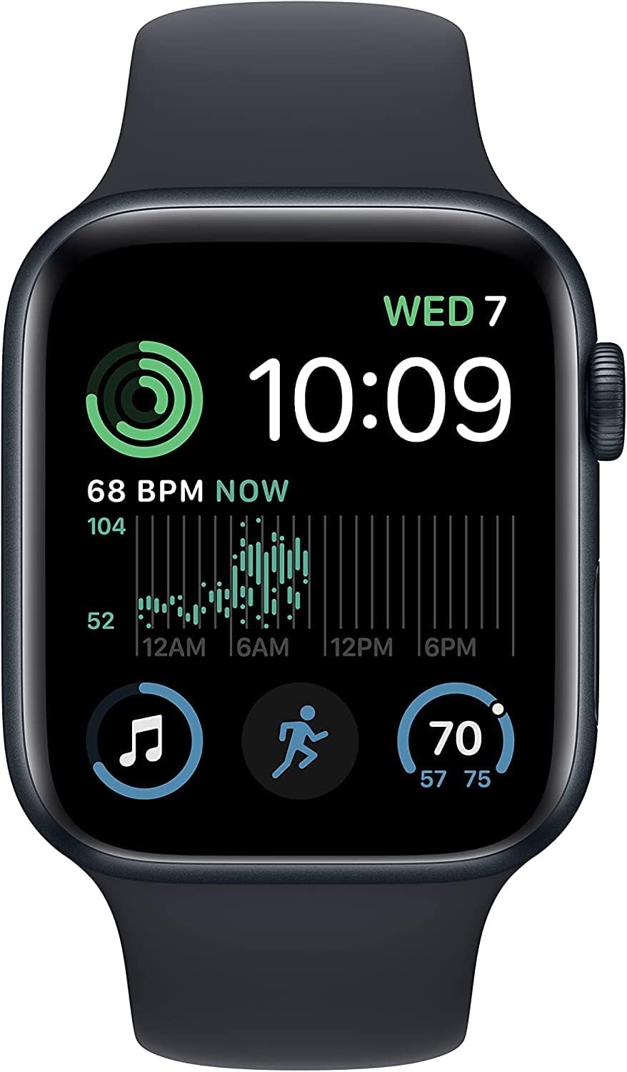 Apple Watch SE 2nd Gen (GPS + LTE) 44mm Midnight Aluminum Case &amp; Black Sport Band (Pre-Owned)
