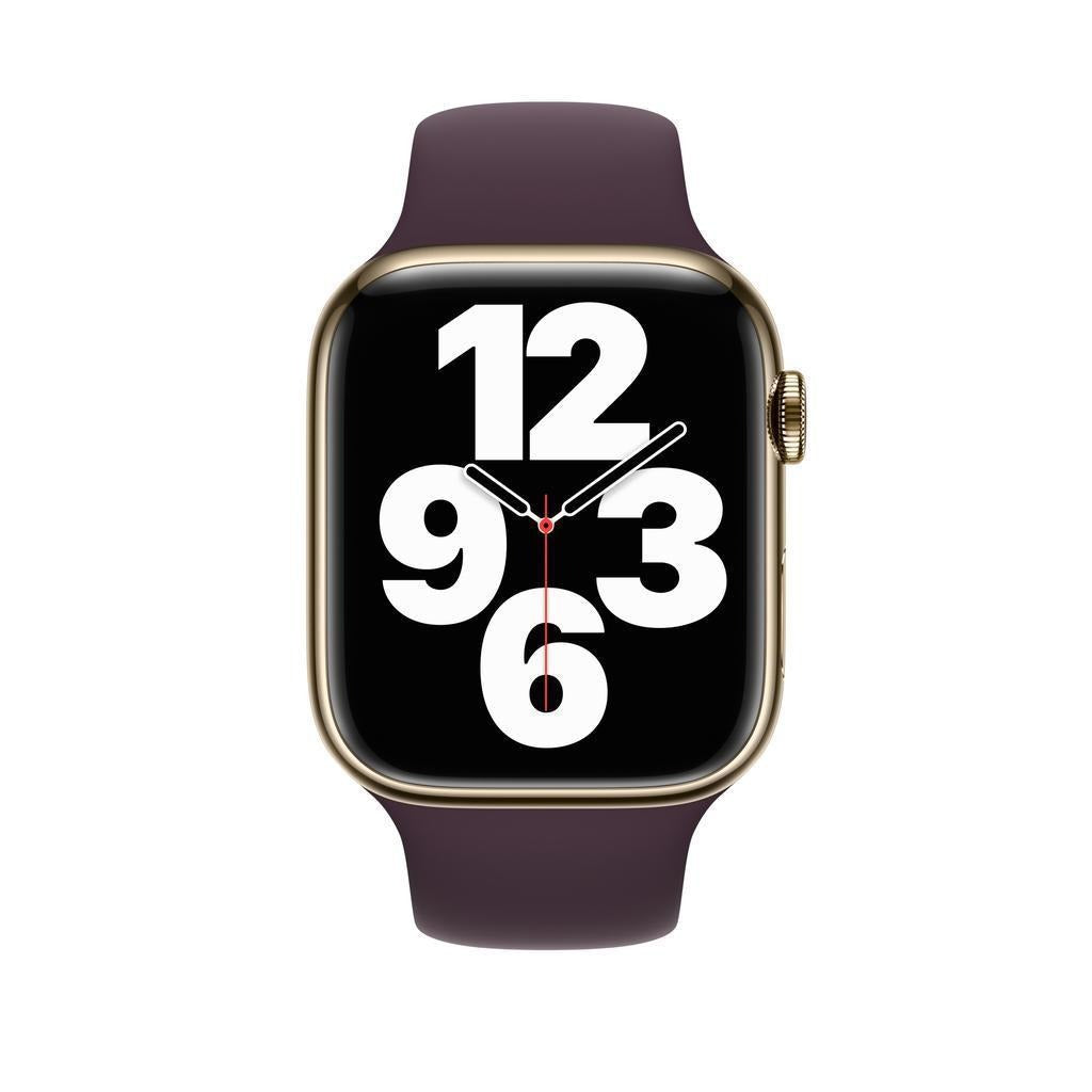 Apple Watch Series 7 (GPS + LTE) 45mm Gold Stainless Steel Case &amp; Dark Cherry Sport Band (Refurbished)